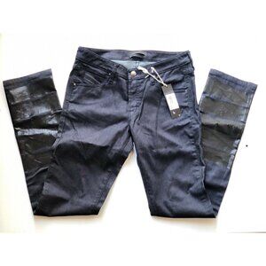 Diesel Black Gold  Dark Navy Ceress Leather Jeans